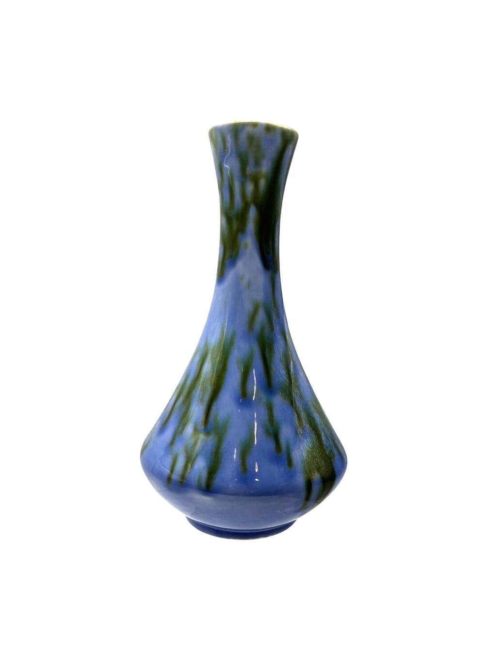 Stangl Caribbean #4050 Genie Ceramic Vase MCM Pottery Light Blue Green 8" VTG